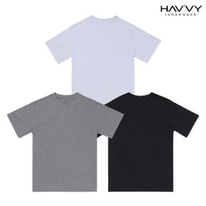 데일리 순면 크루넥 반팔티 3종택일_P083870654