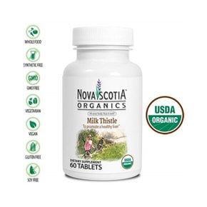 [해외직구] 노바 스코티아 밀크씨슬 Nova Scotia Organics Milk Thistle 60정