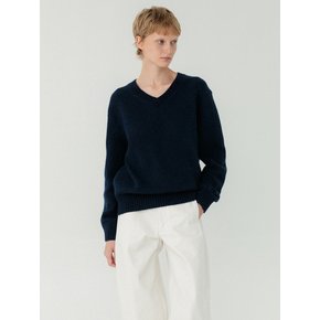 Winter V-Neck Pull-Over_Dark Navy