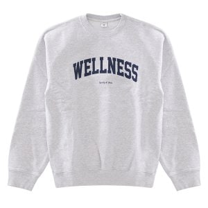 스포티앤리치 CR652HG HEATHER GRAY NAVY 남녀공용 웰니스 스웨트셔츠