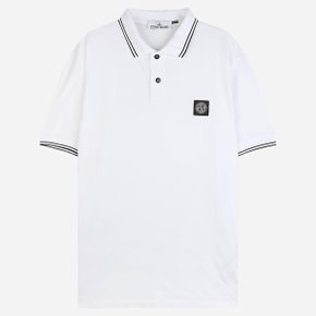 [시흥점] 6S 2200010 S0018 V1001 로고 패치 반팔 PK 셔츠 화이트