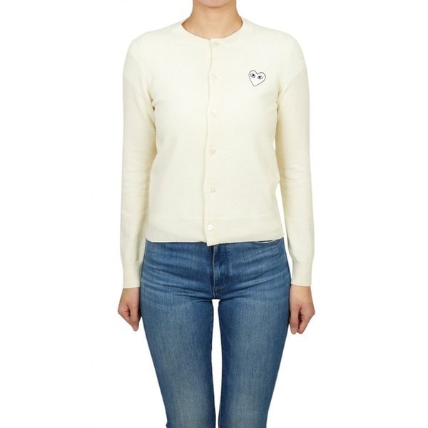 꼼데가르송 화이트와펜 여성 가디건 AZ N065 051 3