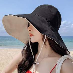 큰 바캉스 워터파크 여자 넓은 챙 해수욕장 여름 계곡 밭 가림막 차단막 버킷햇 모자 벙거지 물놀이 햇빛
