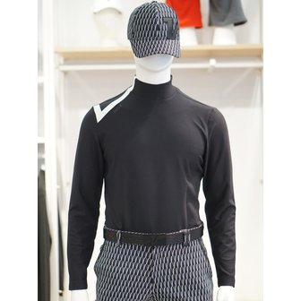볼빅 [여주점] 볼빅골프웨어 남성 골프 어깨 라인배색 하프터틀 기모 티셔츠