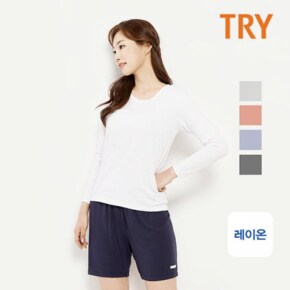 Ab TRY 여성 하나만 무지 레이온 트렁크 파자마 5중중