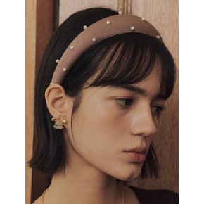 pearl Satin Hairband [2color]