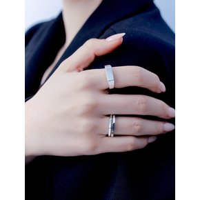 D.silver925 볼드 스퀘어 반지