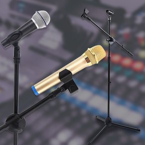 트윈 마이크 거치대 버스킹 음악실 교회 공연 강연 악기 거치대 스탠드
