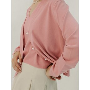 Pearl button cashmere knit cardigan