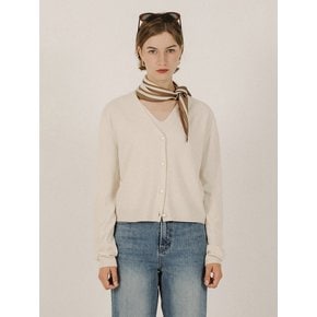 Pearl button cashmere knit cardigan