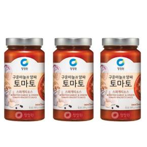 청정원 구운마늘과 양파 토마토 스파게티소스 600g 3개