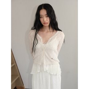 Linen Soft See-Through Knit Cardigan (3color)