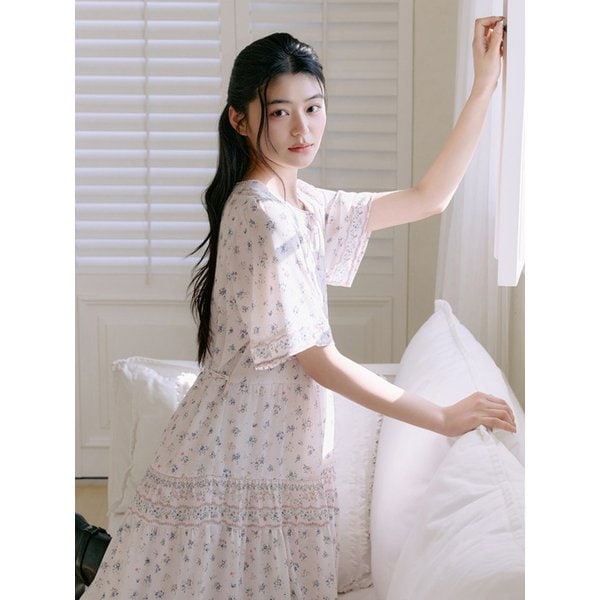 플로럴 무드 핀턱 디테일 원피스_T264MOP261W