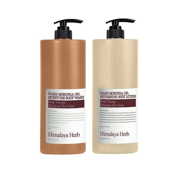 히말라야 허브 나드 모링가 바디워시/바디로션 1500ml x2개 택1