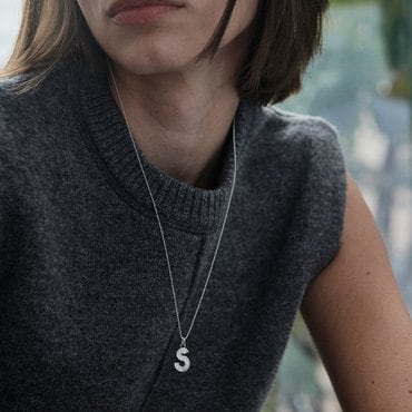 베흐트 [925 silver] Un.silver.196 / moi initial necklace (11150)