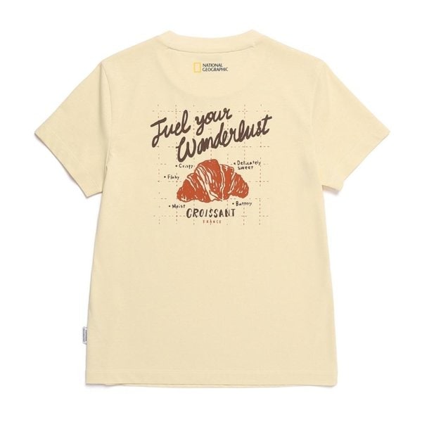 [여주점] N252WTS050 여성 오비스 크루아상 그래픽 베이직핏 반팔 티셔츠 BUTTER