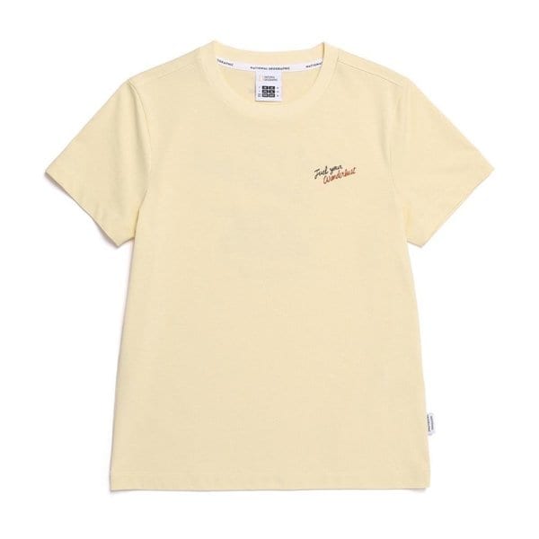 [여주점] N252WTS050 여성 오비스 크루아상 그래픽 베이직핏 반팔 티셔츠 BUTTER