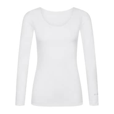세인트앤드류스 여성 로고 포인트 UV 메쉬 U넥 긴팔 티셔츠 (821C2TS061WH)