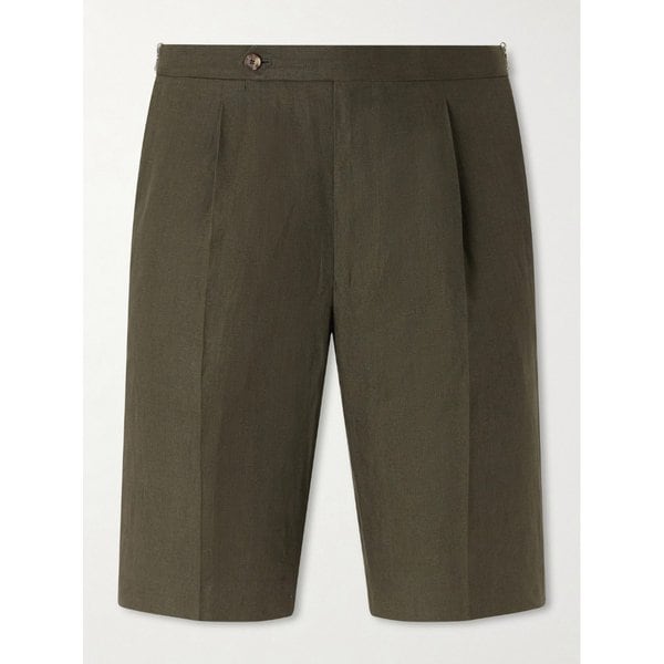 드 페트릴로 스트레이트 레그 플리츠 리넨 쇼츠 46376663163094011