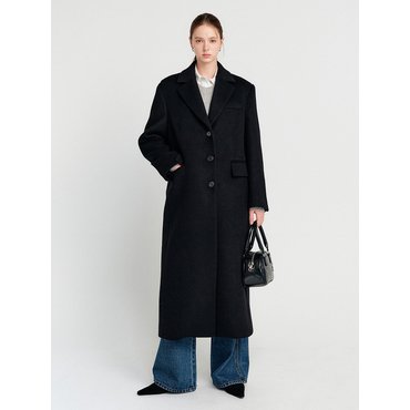 룩캐스트 키라 캐시미어 싱글 롱 코트_블랙 / KIRA CASHMERE SINGLE LONG COAT_BLACK