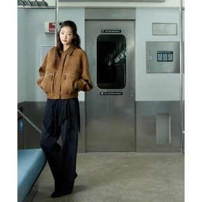 스웨이드/페이크 레더 블루종 점퍼 AS3LZ860