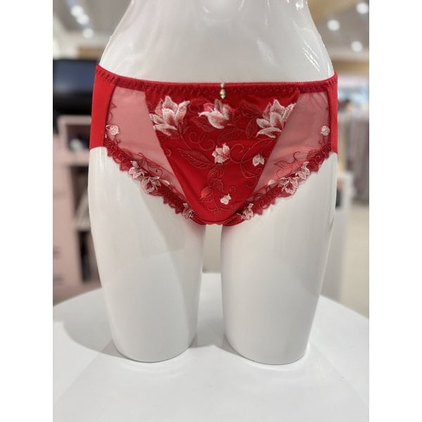 [여주점] 와코루 살루트 감각 고급 자수 레이스 햄라인 레드 팬티 [DPT0443H] RE