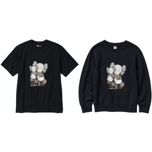  카우스 유니클로 UT 숏 슬리브 티셔츠 & 맨투맨 세트 아시아사이즈 블랙