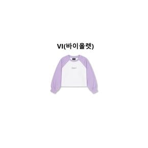 24년 F/W 여아) 파워퍼프걸 라글란 크롭 스웨트셔츠 MKE3TR2801