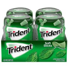 Trident Spearmint Gum 트리덴트 스페어민트 슈가 설탕 프리 껌 각50x 4팩입