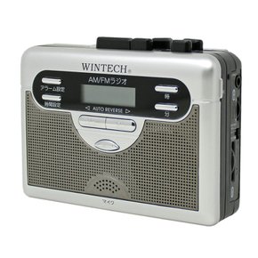 WINTECH 알람 시계 탑재 AM  FM 라디오 부착 테이프 레코더 실버 (FM 와이드 밴드 모델) PCT-11R