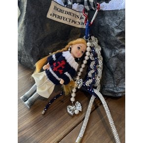 Beautiful doll keychain_navy