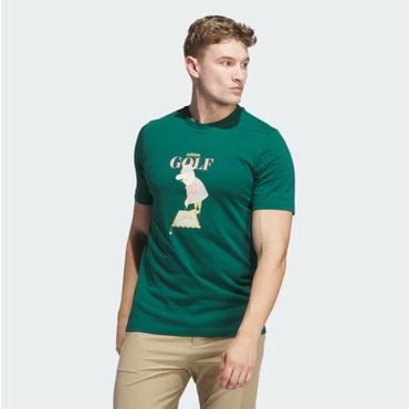 아디다스골프 24 FW 남녀공용 Chip Greens 그래픽 티 JG3761 그린