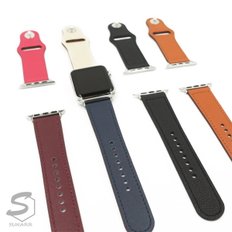 수나르 애플워치1 2 3 4 5 6 SE 7 8 9 10 울트라 38 40 41 42 44 45 46 49mm 호환 투톤컬러 가죽 스트랩