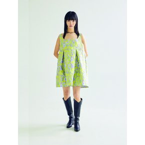 FLOWER MINI DRESS _YELLOW