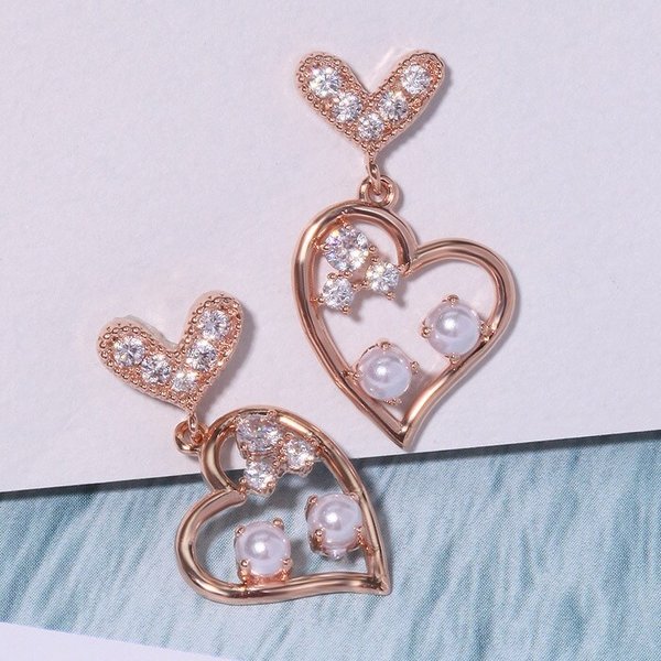 14k G.F 이데아 하트 진주 귀걸이 EA2942