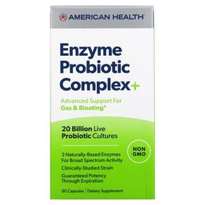 [해외직구] 아메리칸헬스 엔자임 컴플렉스 200억 유산균 60캡슐 American Health American Health Enzyme Probiotic Complex+ 20 Billion C