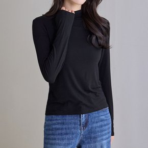 굿바디 하이넥 스판 티셔츠_M2510TS612C
