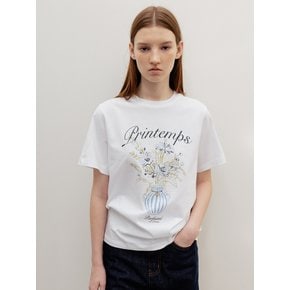Printemps Vase Graphic T-Shirt White
