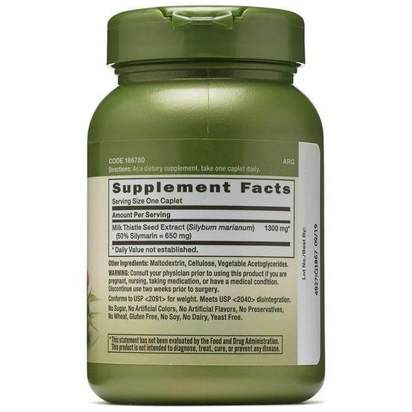 미국직구 GNC 지앤씨 허브 플러스 밀크씨슬 1300mg 60정 Milk Thistle