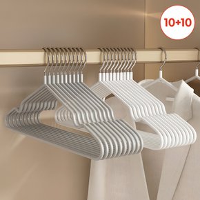 [10+10] 공간절약 슬림핏 미끄럼방지 철제옷걸이 (총 20P)