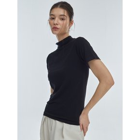 Half-Turtleneck Short-Sleeve [Black]