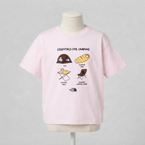 노스페이스 키즈 키즈 캠프홀릭 반팔 티 PASTEL_PINK NT7US06U