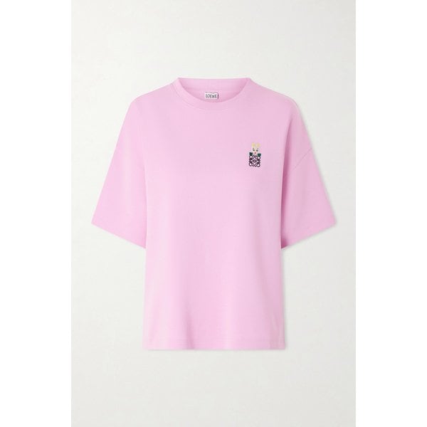 루이스 웨인 자수 코튼 블렌드 저지 티셔츠 46376663162958463