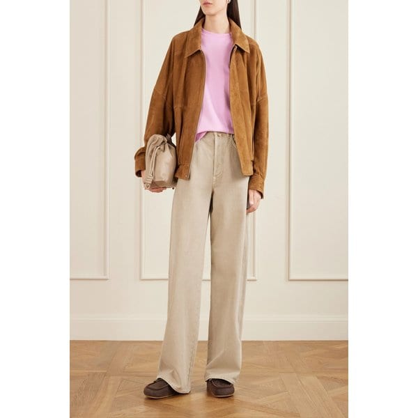 루이스 웨인 자수 코튼 블렌드 저지 티셔츠 46376663162958463