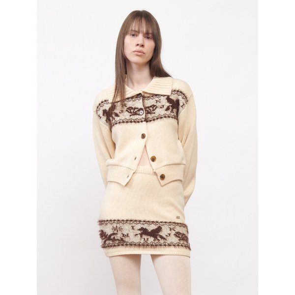 Nordic Knit Cardigan Ivory