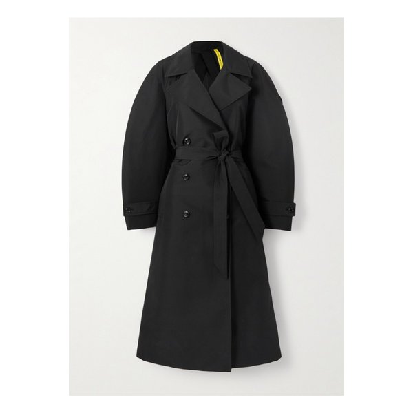 몽클레어 에드워드 에닌풀 제이크 벨트 더블 브레스트 셸 트렌치 코트 블랙 46376663162953280