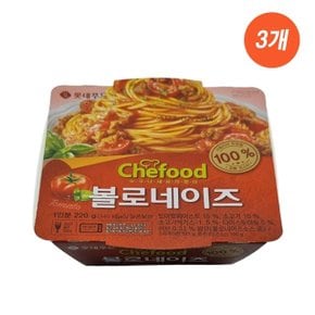 간편조리 쇠고기 토마토 허브 쉐푸드 볼로네이즈 스파게티 220g 3개