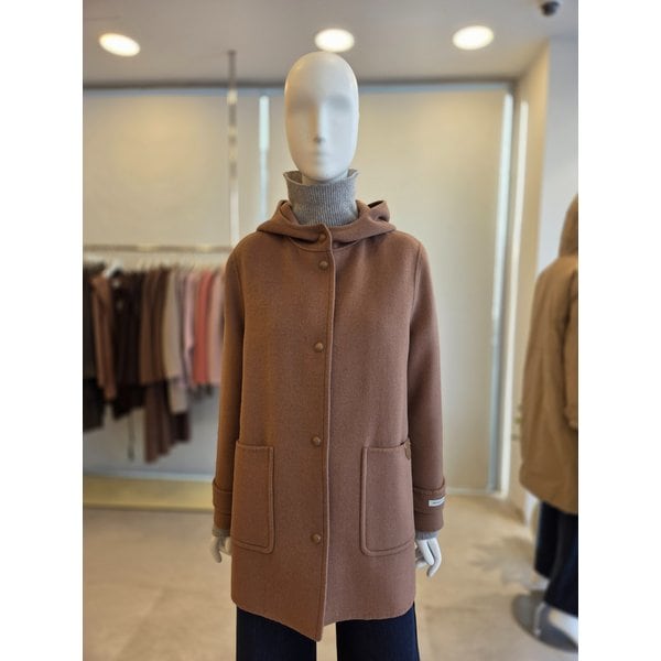 [여주점] [더 아이잗] 여성 울 캐시미어 블렌드 후드넥 재킷 (IRBA0JK108)