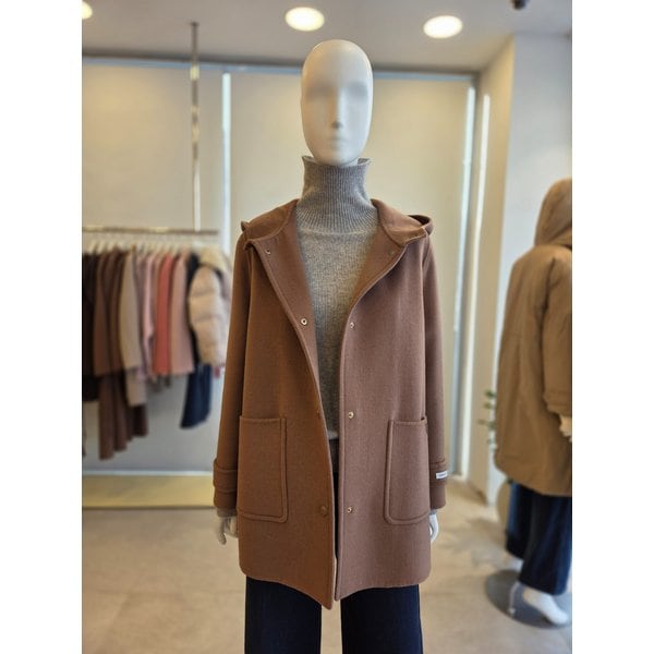 [여주점] [더 아이잗] 여성 울 캐시미어 블렌드 후드넥 재킷 (IRBA0JK108)