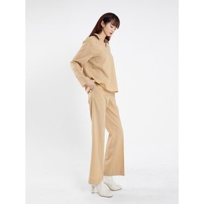 23SS 소모직 울 풀랭스 팬츠 BEIGE